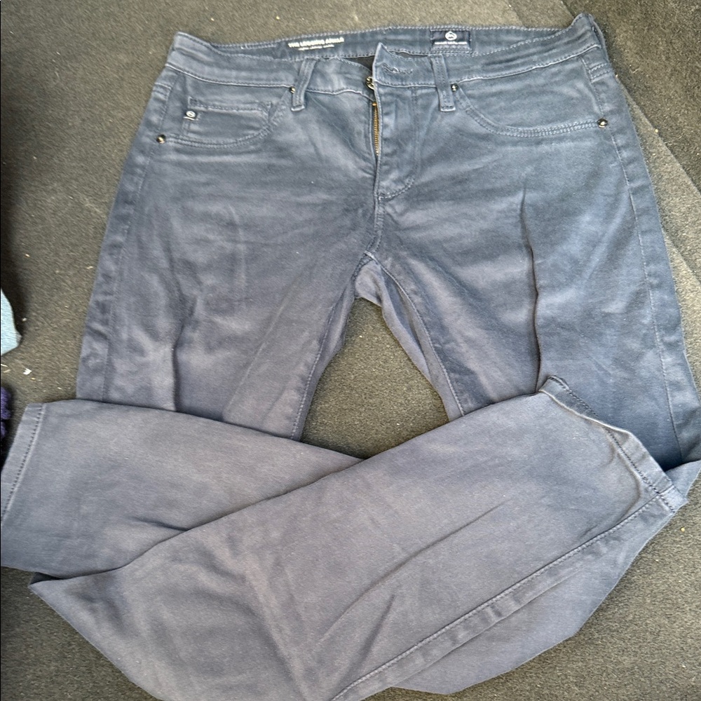 AG Adriano Goldschmied Women's Gray Flare Jeans